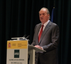 Apertura del Curso Universitario 2012/2013. Don Juan Carlos, durante su intervención